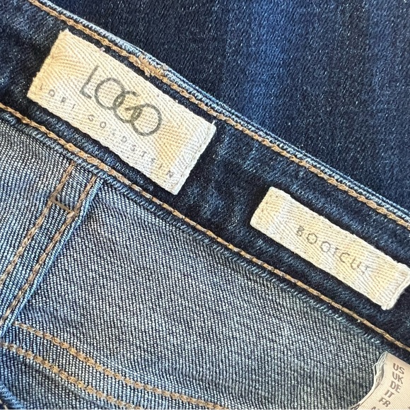 Logo Lori Golstein Jeans Bootcut Striped Stretch Denim Raw Hem - Picture 5 of 5